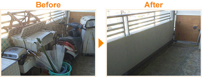 ベランダ一式のお片付け