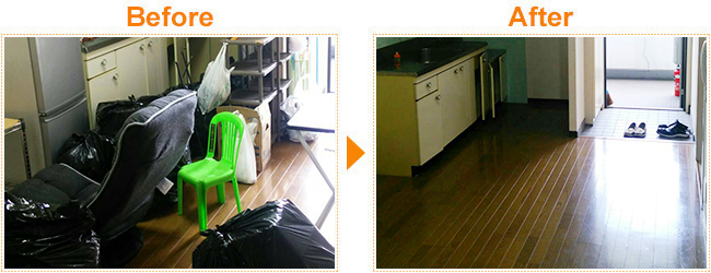 2t車分の不要品回収