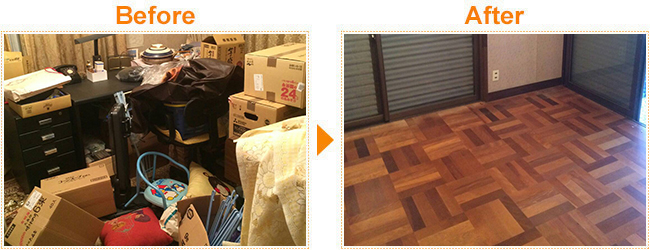 実家の家財をお片付け①