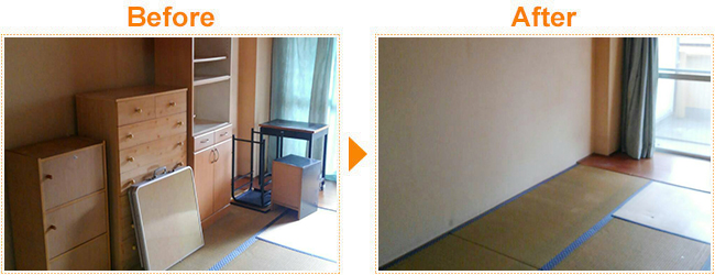 1部屋にある不要品の撤去作業